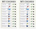 2 Pcs Chore Chart for Adults to do List My Chores Checklist Task Board Sliding Routine Chart for Kids, Memo Boards Slider Schedule DIY Detachable Daily Checklist Planning Table (2Pcs White My Chores)