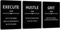 Inspirational Wall Art Set of 3, Minimalist Framed Wall Art Motivational Black Canvas Artwork Paintings, Positive Quotes Room Decor, Office Wall Posters for Living Room Bedroom Office 12"x16"x3