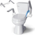 Toilet Safety Rails for Seniors,500lb Heavy-Duty Toilet Safety Frame,60° Adjustable & Space-Saving Toilet Assist Arms,Toilet Handles for Elderly,Disabled, and Mobility Impaired