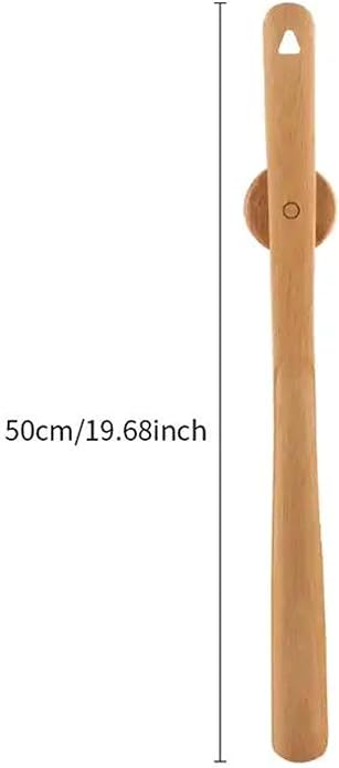 Kolbein 19.7" Long Wooden Shoehorn - Magnetic, Easy Wall Mount, Durable & Elegant Beechwood Design, Comfortable Shoe Wearing