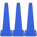 BESEA 3 Pack 28" Bright Blue Traffic Safety Cones with Weighted Base, High-Visibility Parking Cones for Driveways, Business Parking Lots, Garages, Indoor/Outdoor Use
