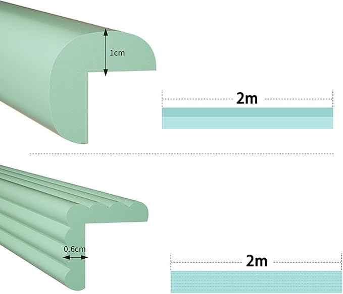 Edge Corner Protector, W-Shaped Sharp Edge Safety Corner Edge Foam Padding, Edge Guards Bumpers, Proofing Furniture Edge Protector for Table Edges & Sharp Corners(White,3 Pack)