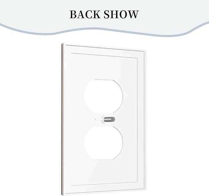 Outlet Covers Rustic Farmhouse Brown Wood Barn Door Decorative 1 Gang Duplex Light Switch Cover Plate Receptacle Wall Plate Electrical Switch Plate Covers for Bathroom Decor