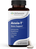 LifeSeasons Anxie-T - Stress Relief Supplement - Supports Mood & Mental Focus - Feel Calm and Relaxed - Eases Tension & Nervousness - Ashwagandha, Kava Kava, GABA & L-Theanine - 60 Capsules