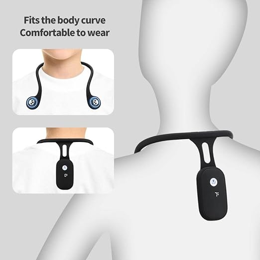 Intelligent Posture Corrector and Trainer for Back, Hanging Neck Trainer Rechargeable Silicone Automatic Induction Smart Posture Corrector for Women Men,Neck Back Brace