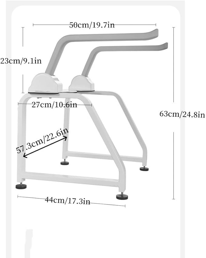 Toilet securety Rails, Toilet Seating and Standing Assist, Foldable Toilet securety Frame, Freestanding Toilet Seat Riser, Toilet Riser with Handles for Elderly