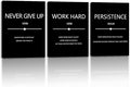 Unbruvo Inspirational Canvas Wall Art, Motivational Office Wall Decor, 3 Pieces Black Never Give Up Positive Quotes Wall Art for Workplace Living Room Bedroom(48''Wx 24''H)