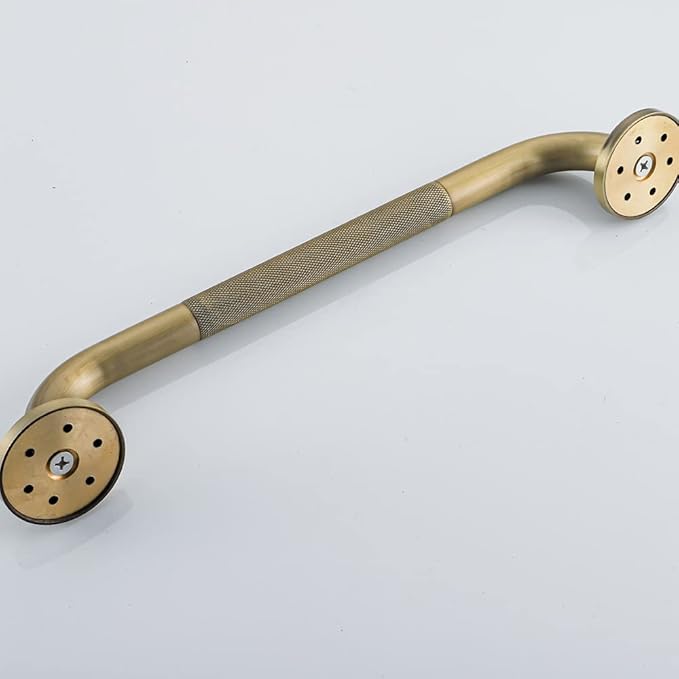 Heavey Duty Grab Bar, 12-Inch Sturdy Hand Rail, Stylish Bathroom Armrest, Antique Brass Finish, Good for Senior, Kids, Elderly