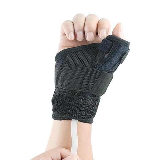 Adjustable Thumb Splint with Wrist Support Brace for Breathable Lightweight Thumb Stabilizer Fit for Left and Right Hand Comfortable Wrist Support