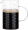 BCnmviku Glass Measuring Cup, Insulated handle, V-Shaped Spout, High Borosilicate Glass Measuring Cup 1000ML、 /1 Liter, 4 Cup for Kitchen or Restaurant, Easy To Read (1000ml-1pcs)