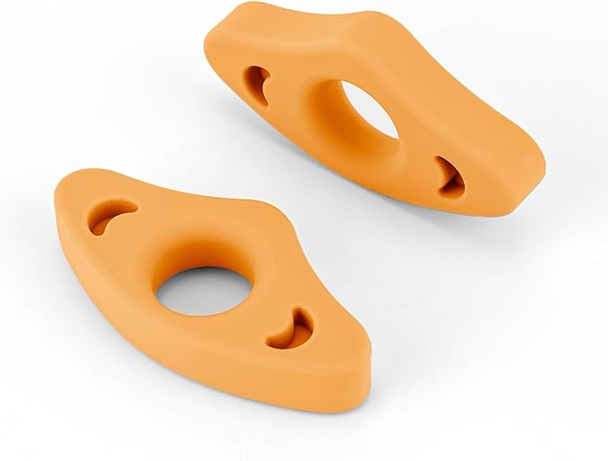 Book Page Holder, 2 Pack Breathable Silicone Thumb Page Holder for Reading, Ideal Book Reader Gifts and Reading Accessories (Medium Size, Orange)