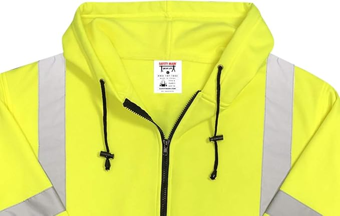 Lightweight High Visibility Hooded Jacket, 10 Pack, Medium
