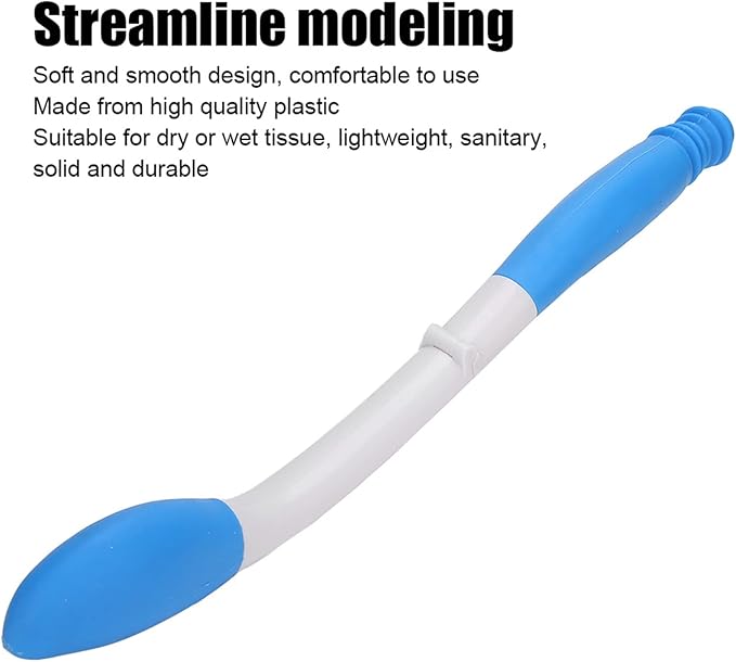 Long Reach Comfort Wiper, Self Assist Toilet Aid, Toilet Paper Tissue Grip, Self Wipe Assist Holder, Daily Living Bathroom Aid, for Limited Mobility