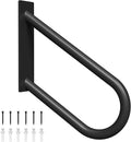 Aduanbang Heavy Duty Wall Mount Handrails for Outdoor Steps, U-Shape Non-Slip Stair Safety Grab Bar, 16 Inch Metal Railing for 1-2 Steps, Indoor/Outdoor Use, Garage, Porch, Courtyard, Garden