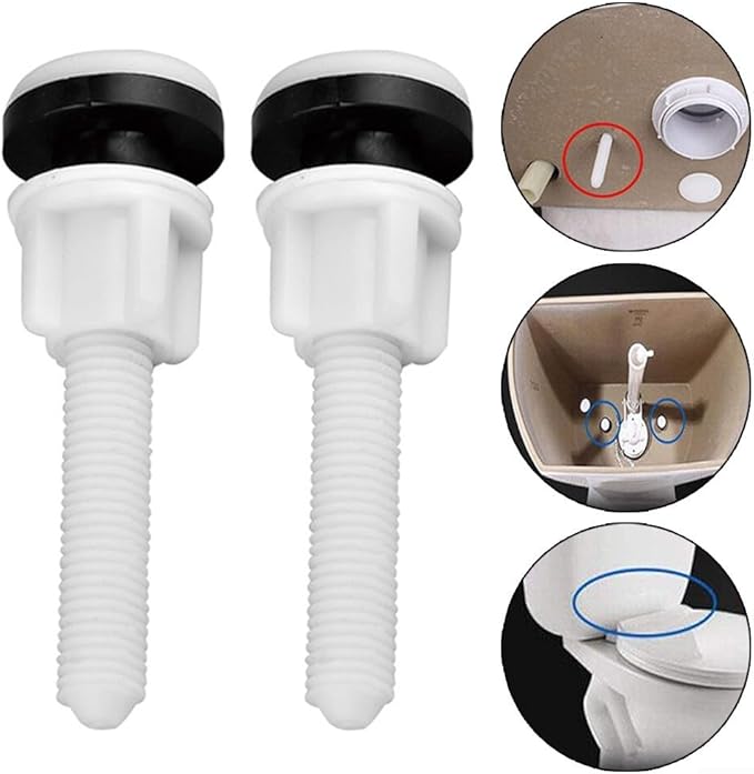 Practical Toilet Seat Bolts And Nuts Pack Of 2 For Repair And Fastening