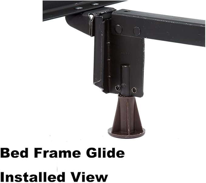 Home's Place Steel Stem Bed Frame Feet to Replace Wheels. Prevent Sliding. Sturdy Bed Frame Feet Replacements with Plastic Inserts. Set of 4