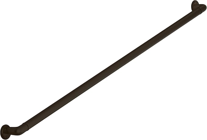 Meranti Aluminum Handrail for Stairs - ADA Compliant Wall Returns - Handrails for Indoor Stairs - Metal Handrail, Powder Coated for Outdoor Environment, DIY Handrail Kit (WHR, Bronze Textured, 4' L)