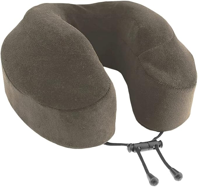 Cabeau Neck Pillow for Airplane Travel – Evolution Classic – Memory Foam U Shaped Design – Supportive for Sleeping with Adjustable Support Clasp (Graphite Grey)