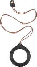 Vintage 5X Magnifier Pendant Necklace with Black Protective Case, Portable Neck Hanging Reading Aid for Elderly, Handheld Book Magnifier for Low Vision and Daily Use
