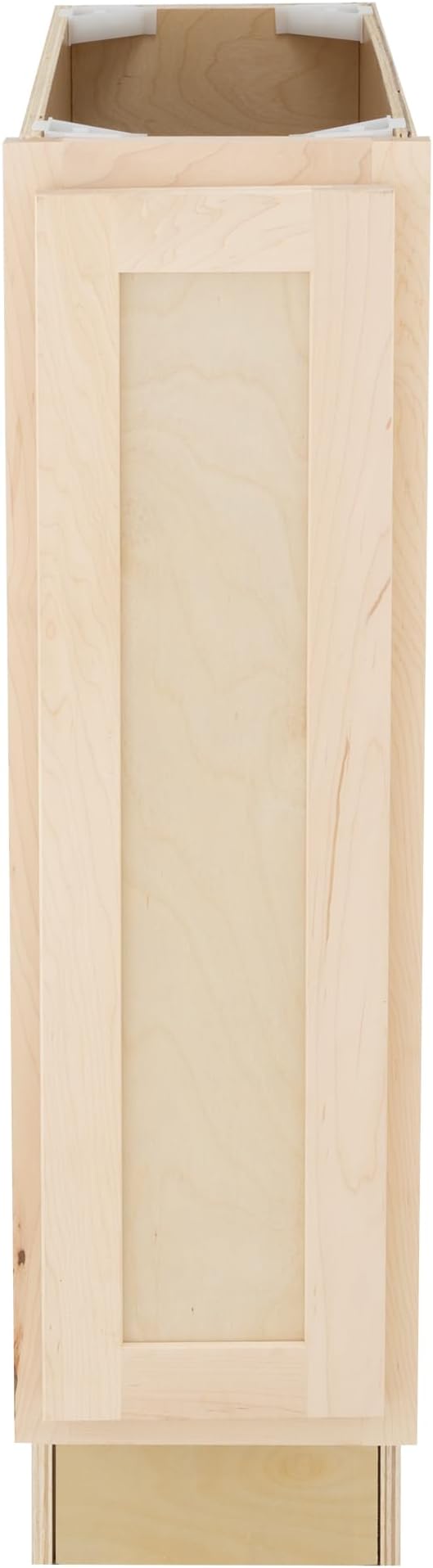 Quicklock RTA (Ready-to-Assemble) | Base Kitchen Cabinets - Shaker Style | Made in America (Raw Maple, 9" Wx34.5 Hx24 D Base)
