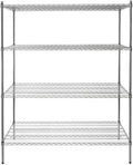 30" x 60" NSF Chrome 4-Shelf Kit with 74" Posts, Heavy Duty Storage Shelving, Wire Shelving Kit, NSF Commercial Storage Rack Unit