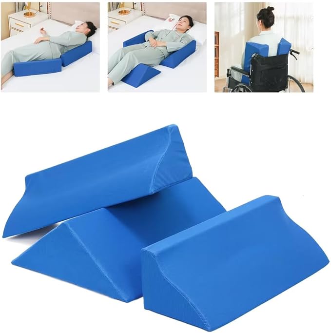 Fanwer Bed Wedges & Body Positioners (3 in 1), 40 Degree Wedges for Bed Positioning,Positioning Pillows for Elderly, Wedge Pillow for Bed Sores, Side Sleeping, After Surgery, Knees Elevated,Back Pain