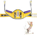 Sit to Stand Lift Patient Aid Padded Sling and Stand Assist with Back Support,Patient Lift Sling Works with Most Mobility Aids & Equipment (Large-Yellow)