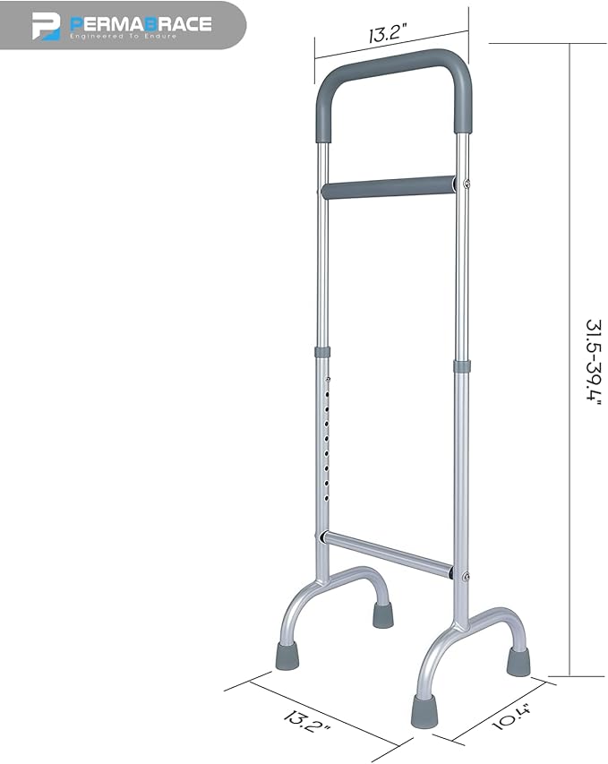 Stand Assist Cane for Elderly - Lightweight Aluminum Alloy (2.3lb).Lightweight 2.3lb & Adjustable Height 31.5-39.3 inch, Balance Support Walking Aid for Seniors Indoor Outdoor Use