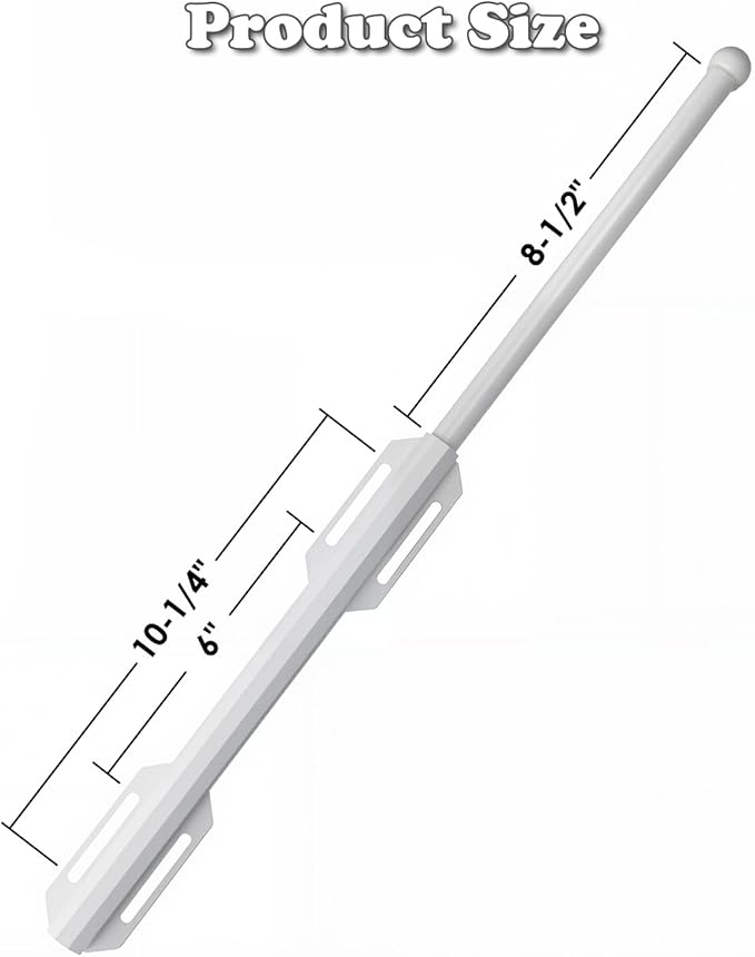 12" Valet Rod for Closet Pull Out, Adjustable extending closet rod, Standard Retractable closet rod organization rack, Valet Clothing Hanger Rods Extender for Wardrobe Laundry Bathroom (Pearl White)