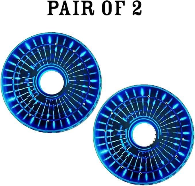 18" Wheelchair Wheels Covers for Boys, Wheelchair, Enhances Aesthetics, Easy Install/Remove, Lightweight, Waterproof, (Electric Pulse)