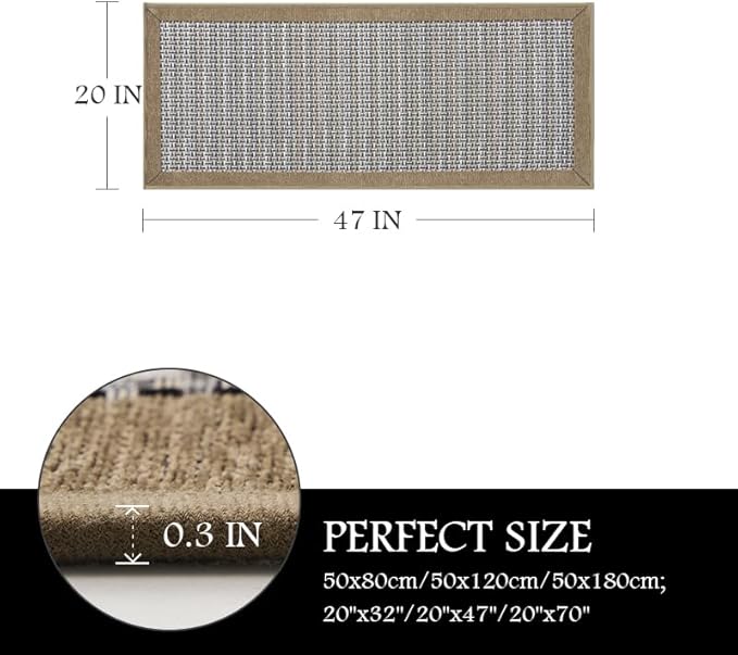 PADOOR Kitchen Mats for Floor, Kitchen Rugs Non Slip Washable, Rubber Backed Kitchen Runner Super Absorbent Kitchen Floor Mat Sink Rug, 20”x47” Brown
