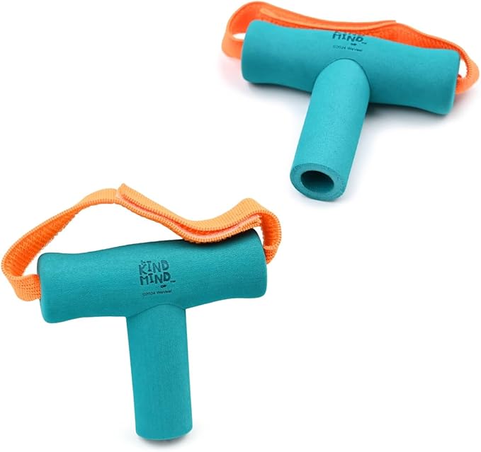 T-Shaped Grip Tool - The Kind Mind Company™ Adaptive Art, Accessibility Aid for Kids & Adults, Mobility Aid for Painting, Drawing, Gripping - Large, 2-Pack