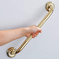 Textured Shower Grab Bar, 18-Inch Bathroom Support Rails, Stylish Anti-Slip Safety Armrest Hand Rail, Polished Gold Finish, Good for Senior, Kids, Elderly