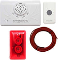 Safeguard Supply Entry Alert Chime ERA-DOOR ALARM Wireless Doorbell with 3/4 Mile Range, 120dB Siren & Flashing Strobe Kit - Multi Function Door Bell Ringer Wireless Push Button & Door Contact Sensor