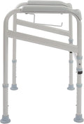 Aramox Toilet Frame for Disabled, Adjustable Height Carbon Steel Toilet Support Frame, Nonslip Safety Handle for Elderly and Disabled Users