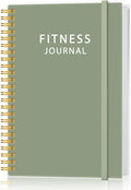 Fitness Journal for Women & Men - A5 Workout Journal/Planner Daily Exercise Log Book to Weight Loss, Gym, Muscle Gain, Bodybuilding Progress - Daily Personal Health & Wellness Tracker, Spiral-Bound, 5.8" x 8.3", Green