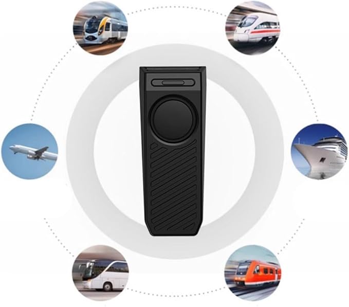 Portable Anti-Theft Door Stop With 130DB Alarm, USB-C Rechargeable, Adjustable Sensitivity And Anti-Slip Silicone Pad For Home, Hotel And Travel Security