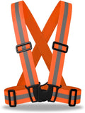 zojo Reflective Vest | Lightweight, Adjustable & Elastic | Safety & High Visibility for Running, Jogging, Walking,Cycling | Fits Outdoor Clothing (1 Pack, Neon Orange)