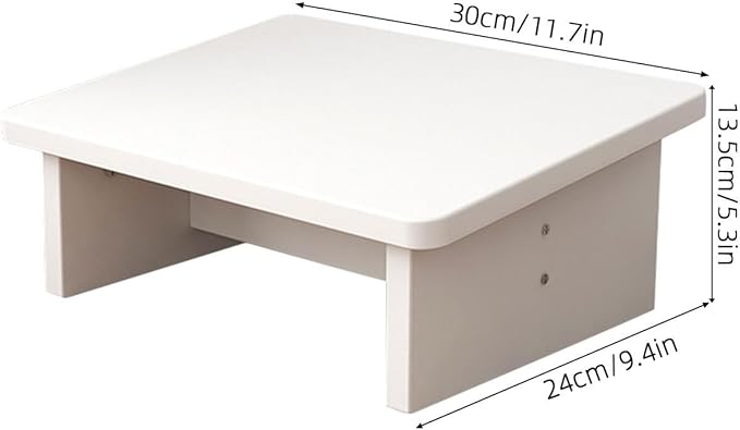 COHEALI Wooden Footrest Stool Warm White Multi-Functional Ergonomic Step Stool for Office Home Use Lightweight Stable Support for Foot and Back Comfort