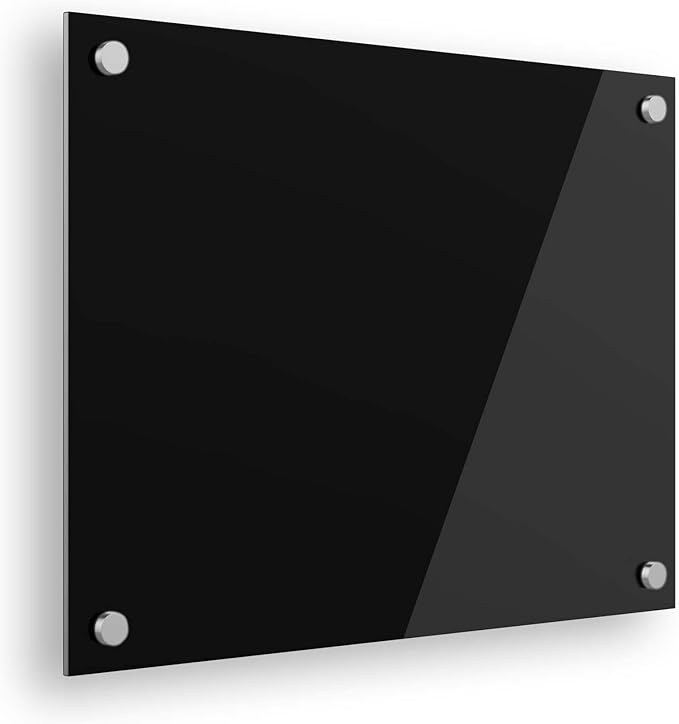 Ships Next Day, Made in USA - Acrylic Dry Erase Board | Non-Magnetic Dry Erase Board | Hanging Frameless White Board | Acrylic for Office, School and Home Walls | for Kids & Adults (Black - 36x48)