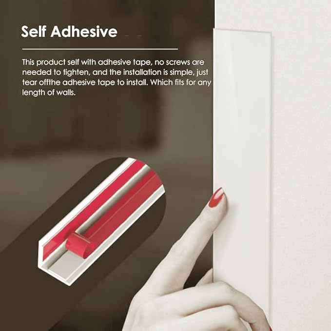 Proflex Wall Corner Protector - Clear 1-1/2 inch x 36 inch - Pack of 6 - Self Adhesive Corner Guards for Walls Edge Protection – Easy to Apply – No Tools Needed