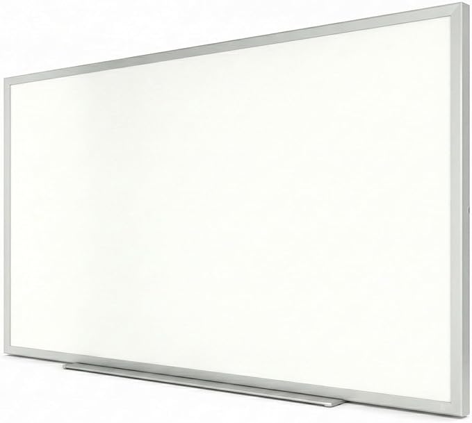TRU RED Melamine Whiteboard | Dry Erase Board for Wall, White Board with Gray Aluminum Frame, 5 ft x 3 ft