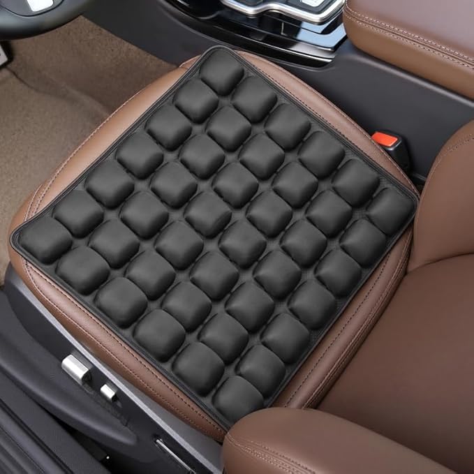 1Pcs Sondor Travel Seat Cushion, Inflatable Airplane Seat Cushion for Travel.Suitable for Long Distance Sedentary People to Use, 1000 Black and 1000 White Mini Fasteners