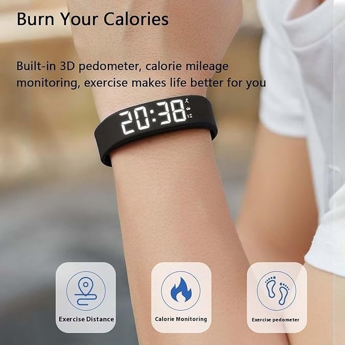 Vibrating Alarm Clock Watch for Heavy Sleepers, Silent Vibration Wake-Up Wristband for Deep Sleepers
