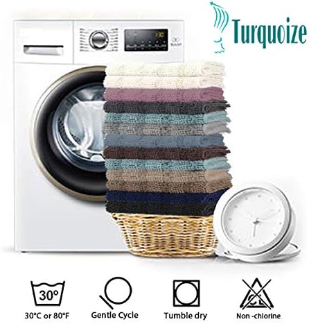 Turquoize Bathroom Rugs Shaggy Chenille Bath Rug Non Slip Thick Shaggy Bath Mats for Bathroom Chenille 1-Piece Bath Mat Set, Soft Super Absorbent Shower Rug Washable Mats, 20"x32", Sage