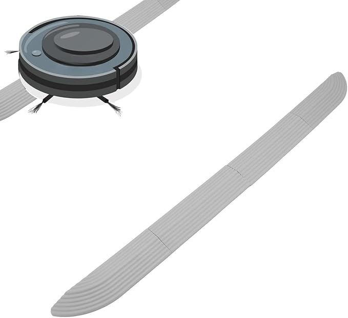 Rubber Threshold Ramp for Doorways, Grey, 4 Pack, Universal Vacuum Robot Door Sill Wheelchair Bathroom Access