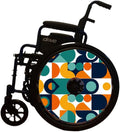 Designer Cover for Wheelchair Wheels, Enhances Aesthetics, Easy Install/Remove, Lightweight, New Matt Finish (Geometric Shapes)