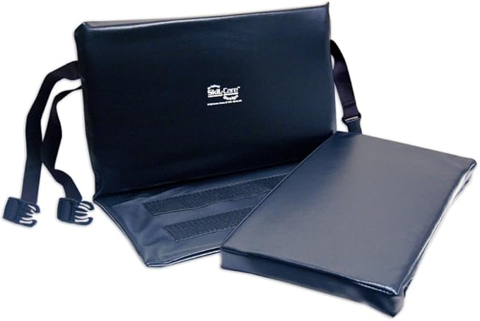 Skil-Care Two-Piece Footrest Extender with 4-Inch Foot Pad, Improves Wheelchair Comfort & Positioning, Durable and Easy to Attach, Fits 20"-22" Wide Seats, Black, 703259
