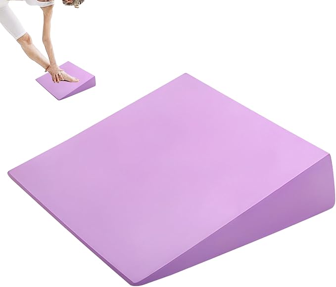Yoga Foam Wedge - Calf Stretcher Board | Slant Workout Wedge | Foot Stretching Blocks For Balance, Strength, Pilates, Squat Exercises, Fitness Training, Home Gym, Physical | EVA