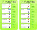 2 Pcs Chore Chart for Adults to do List My Chores Checklist Task Board Sliding Routine Chart for Kids, Memo Boards Slider Schedule DIY Detachable Daily Checklist Planning Table (2Pcs Green My Chores)